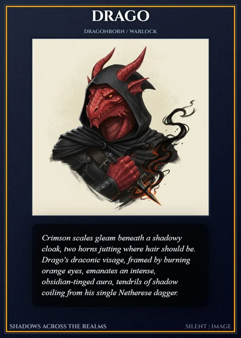 Drago’s original portrait reference card